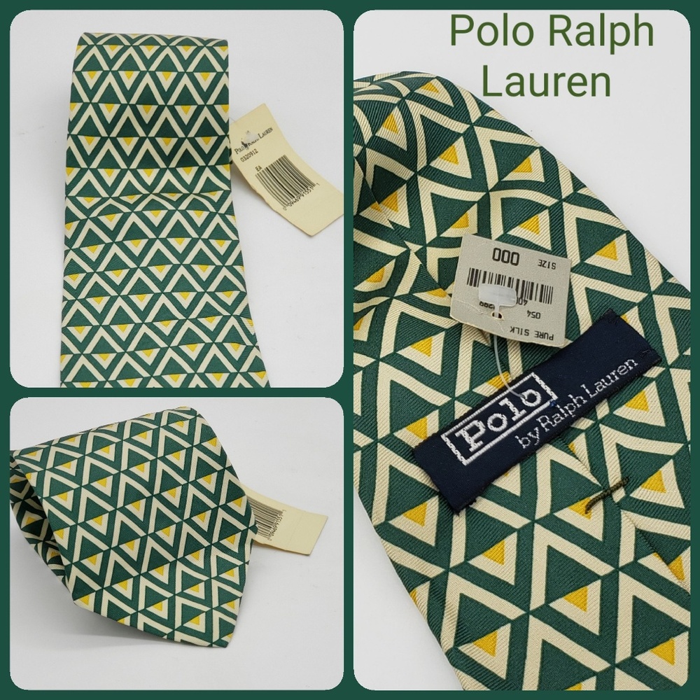 Vtg NWT Ralph Lauren Polo 100% Silk Tie Men's